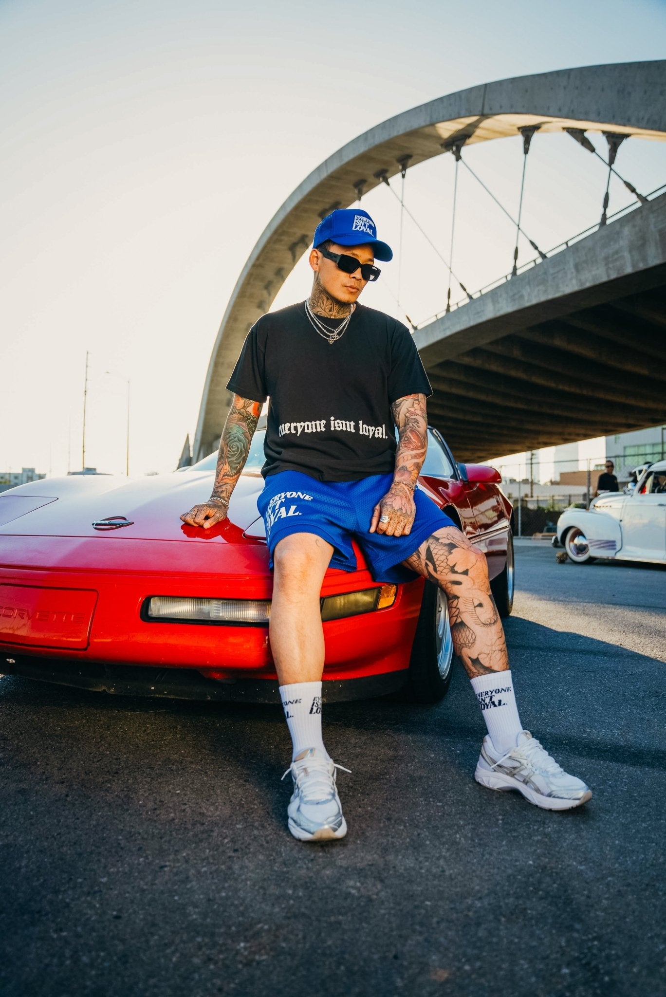 EVERYONE ISNT LOYAL SLANT MESH SHORTS - EVERYONE ISNT LOYAL -