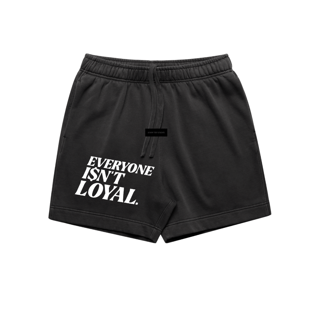 KNOW THY ENEMY SWEAT SHORT - EVERYONE ISNT LOYAL - #everyoneisntloyal#